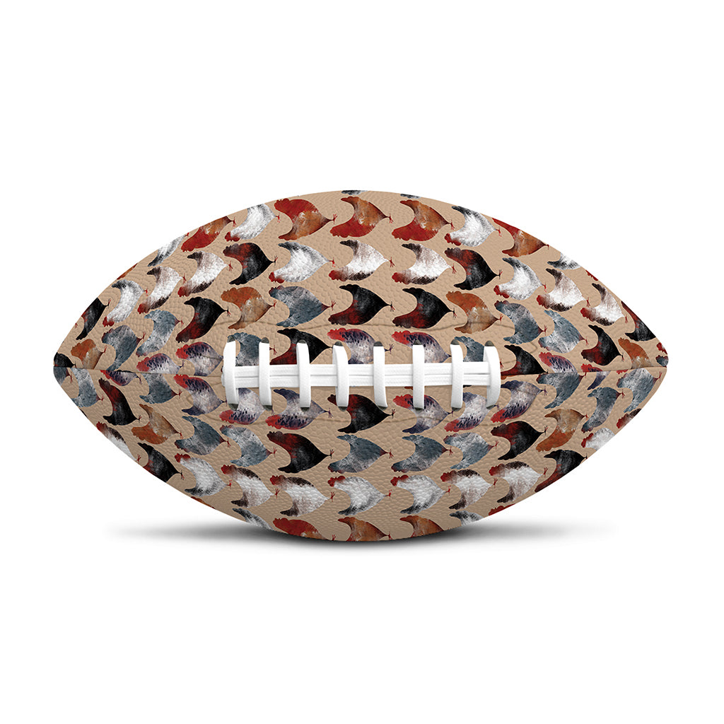 Chicken Painting Pattern Print Rugby Ball