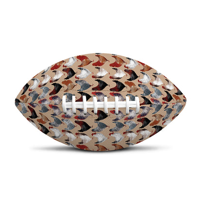 Chicken Painting Pattern Print Rugby Ball