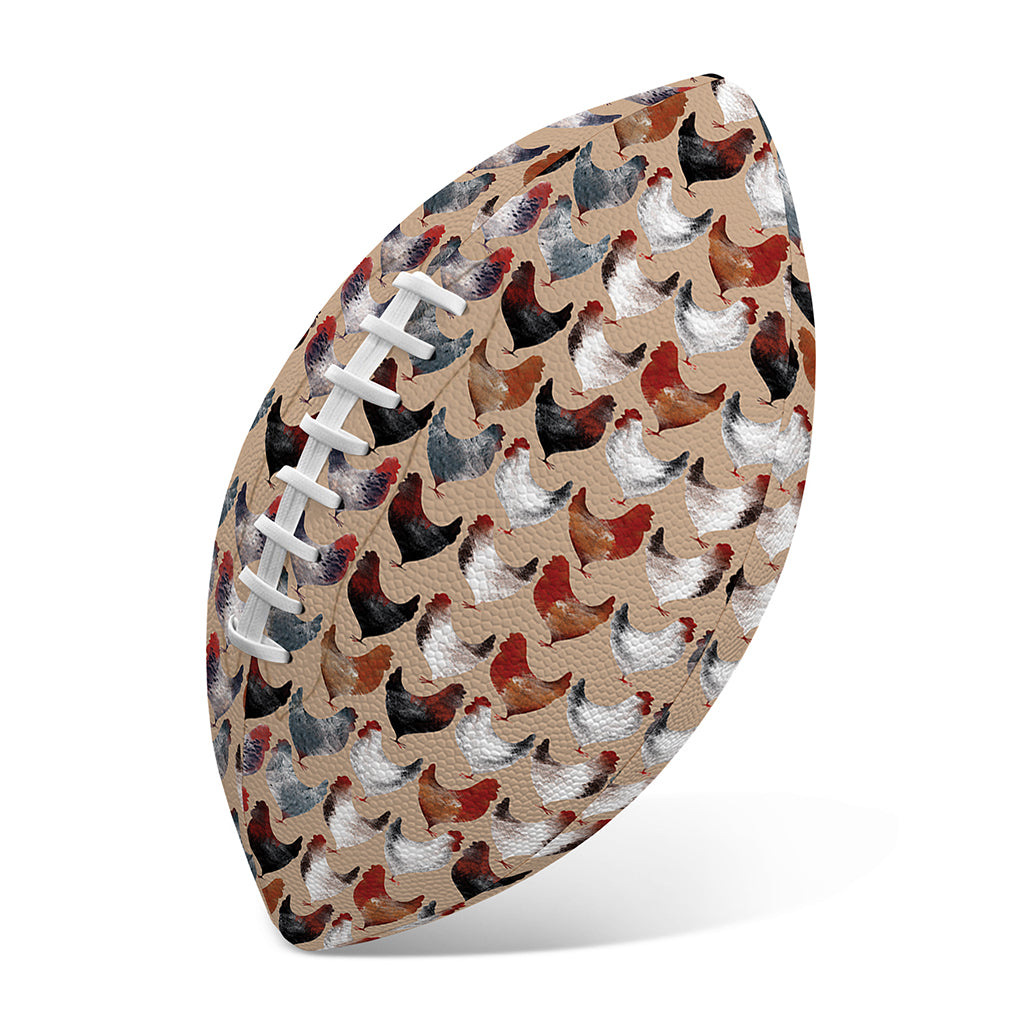 Chicken Painting Pattern Print Rugby Ball