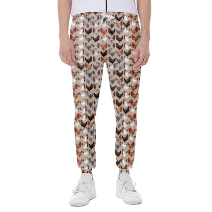 Chicken Painting Pattern Print Scuba Joggers
