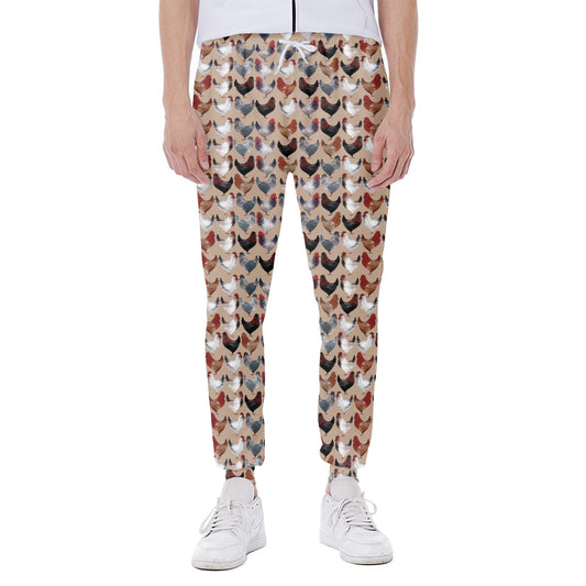 Chicken Painting Pattern Print Scuba Joggers