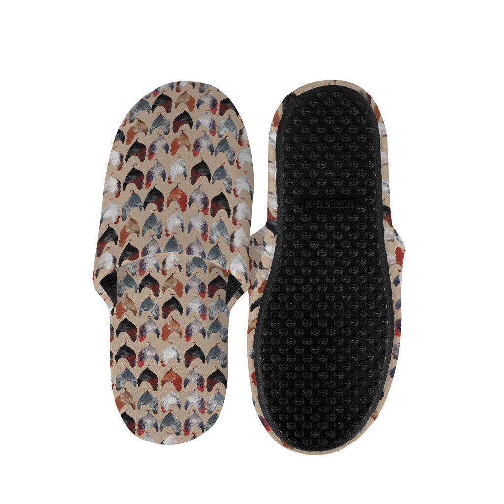 Chicken Painting Pattern Print Slippers