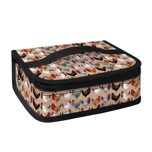 Chicken Painting Pattern Print Small Lunch Bag