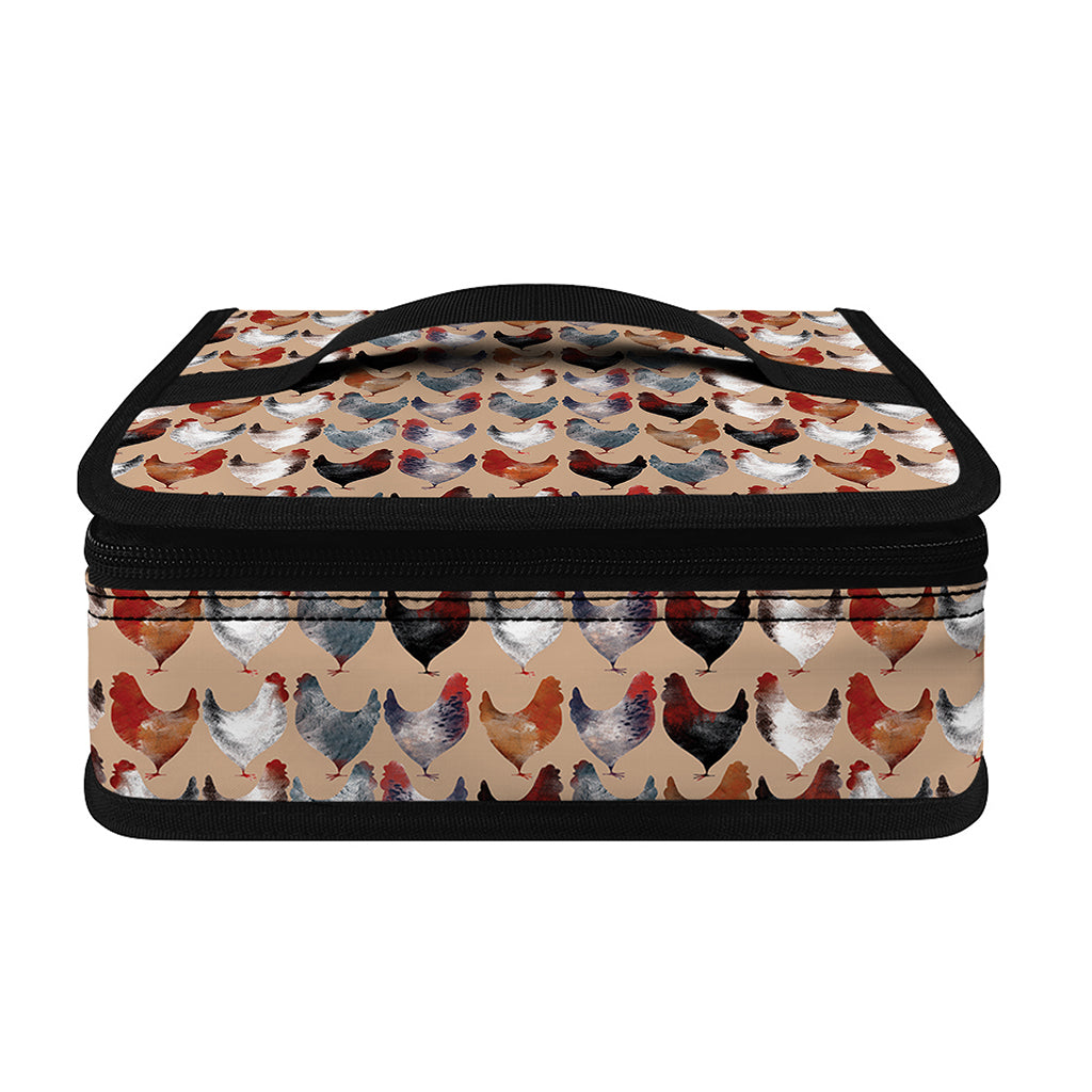 Chicken Painting Pattern Print Small Lunch Bag