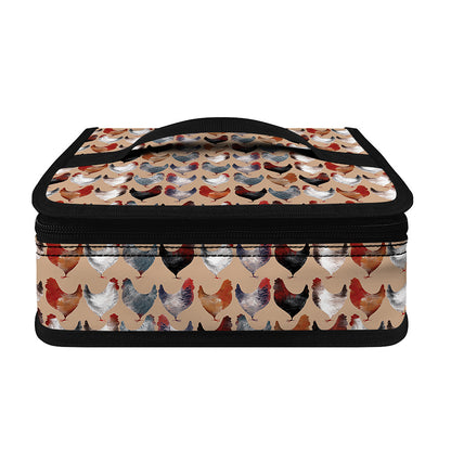 Chicken Painting Pattern Print Small Lunch Bag