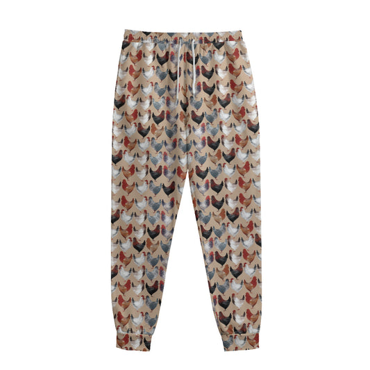Chicken Painting Pattern Print Sweatpants