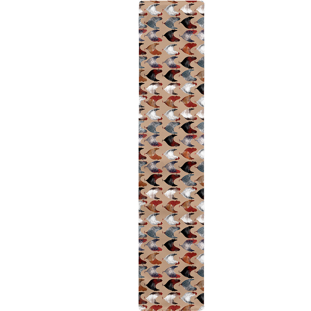 Chicken Painting Pattern Print Table Runner