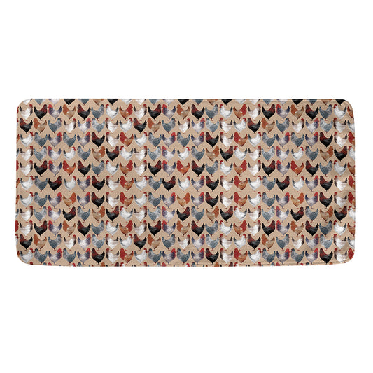 Chicken Painting Pattern Print Towel