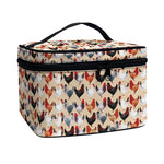 Chicken Painting Pattern Print Travel Makeup Bag