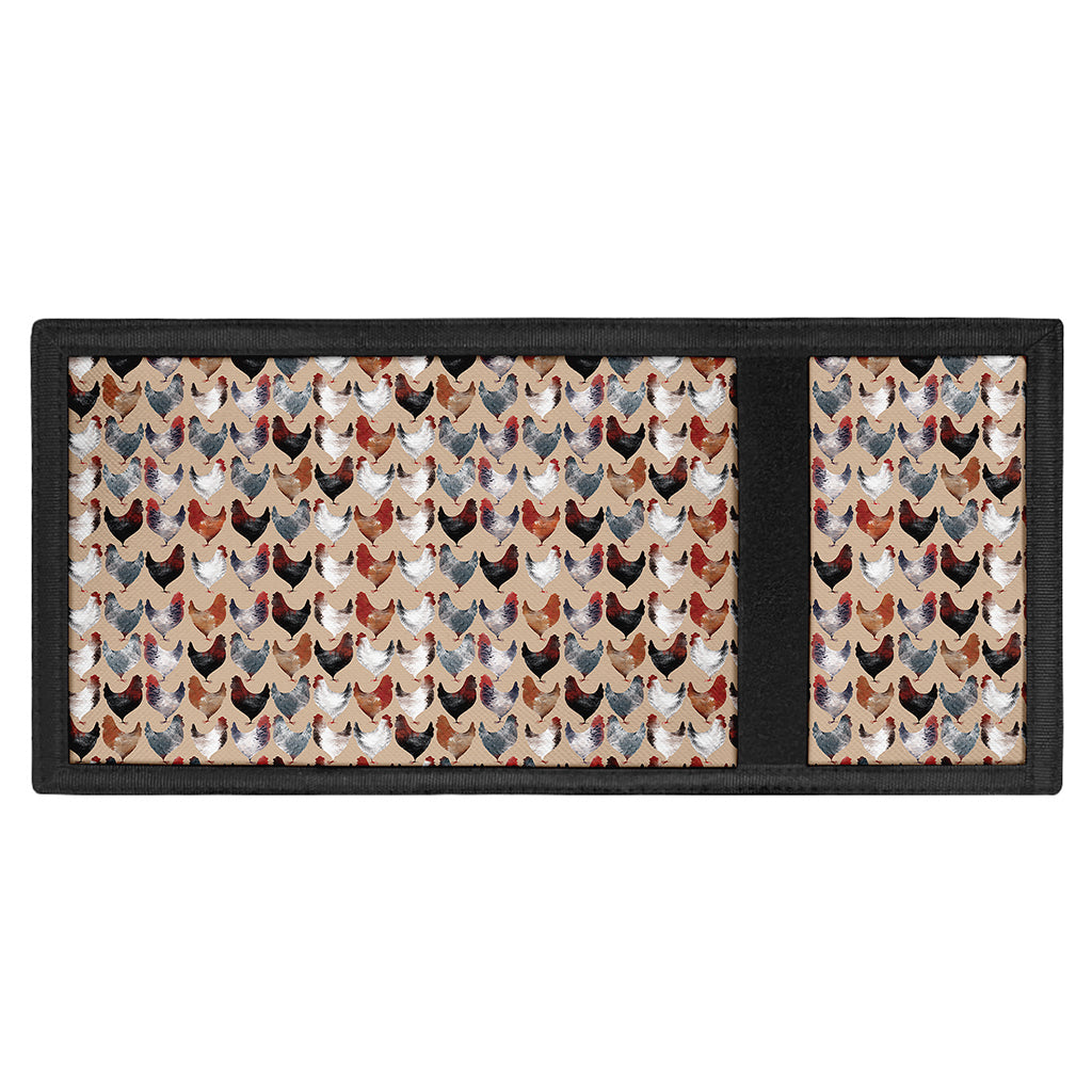 Chicken Painting Pattern Print Trifold Wallet