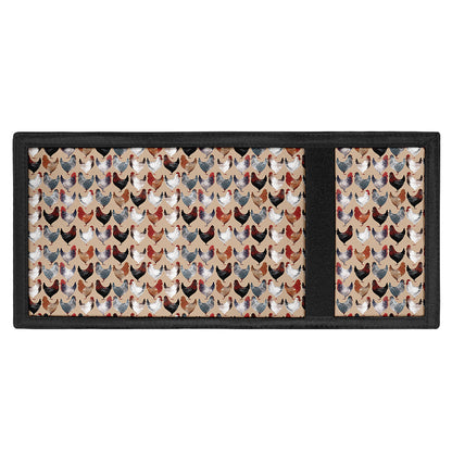 Chicken Painting Pattern Print Trifold Wallet