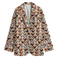 Chicken Painting Pattern Print Women's Blazer