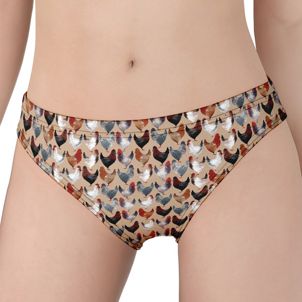 Chicken Painting Pattern Print Women's Panties