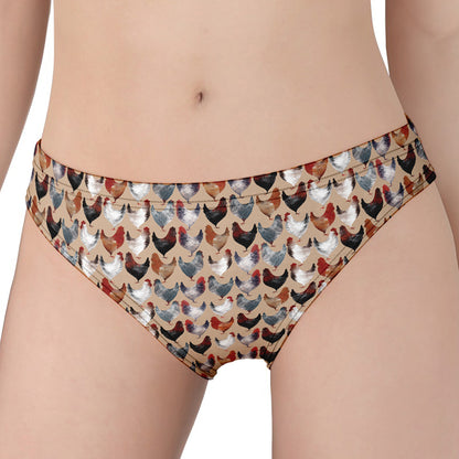 Chicken Painting Pattern Print Women's Panties