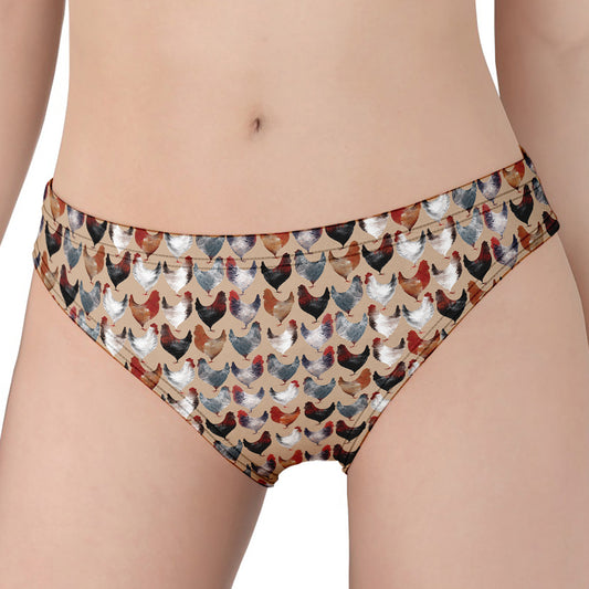 Chicken Painting Pattern Print Women's Panties
