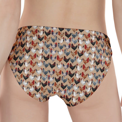 Chicken Painting Pattern Print Women's Panties
