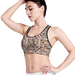 Chicken Painting Pattern Print Women's Sports Bra