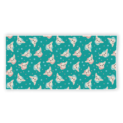 Chihuahua Puppy Pattern Print Beach Towel
