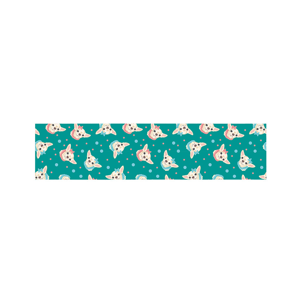 Chihuahua Puppy Pattern Print Bed Runner