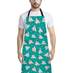 Chihuahua Puppy Pattern Print Bib Apron With Pocket