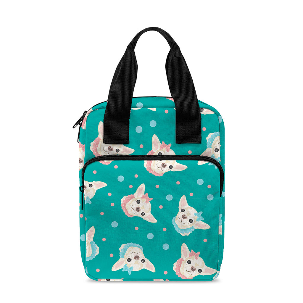 Chihuahua Puppy Pattern Print Bible Tote Bag