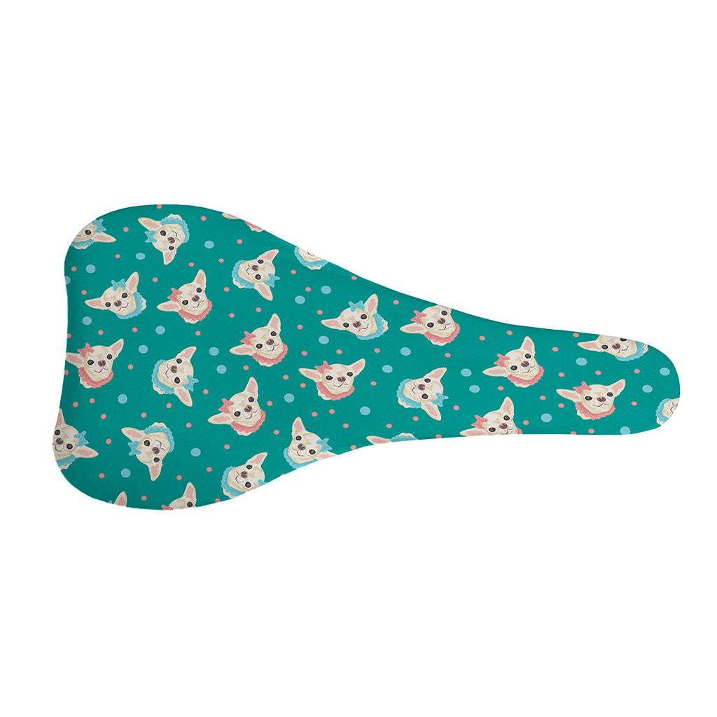 Chihuahua Puppy Pattern Print Bicycle Seat Cover