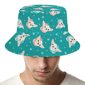 Chihuahua Puppy Pattern Print Bucket Hat