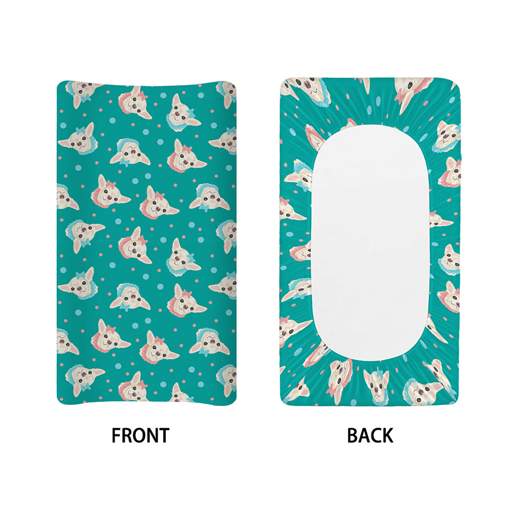 Chihuahua Puppy Pattern Print Changing Pad Cover