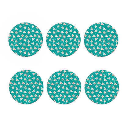 Chihuahua Puppy Pattern Print Coaster Set