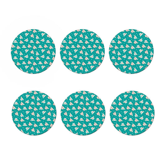Chihuahua Puppy Pattern Print Coaster Set