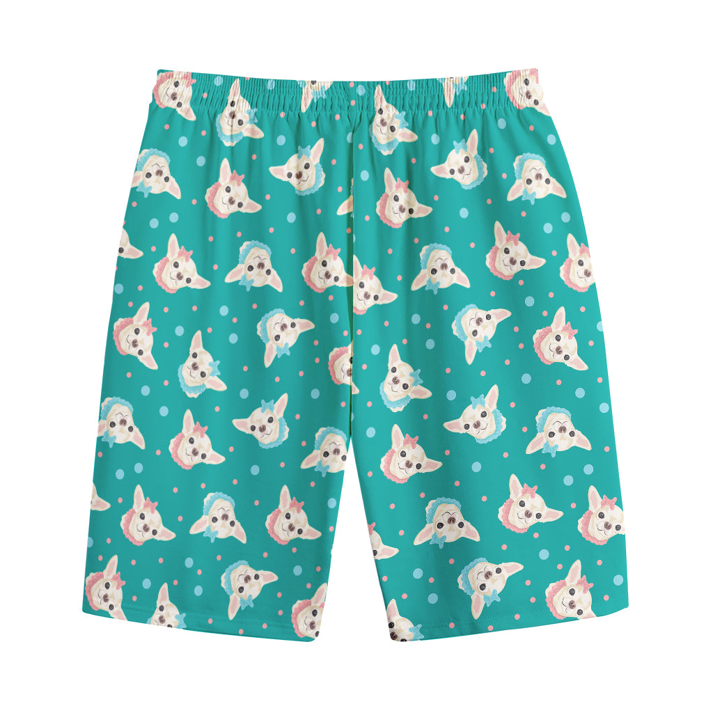 Chihuahua Puppy Pattern Print Cotton Shorts