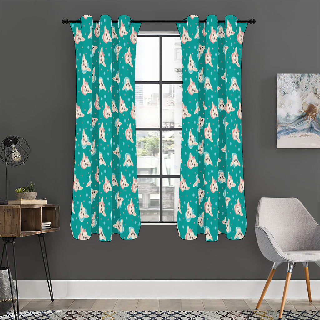 Chihuahua Puppy Pattern Print Curtain