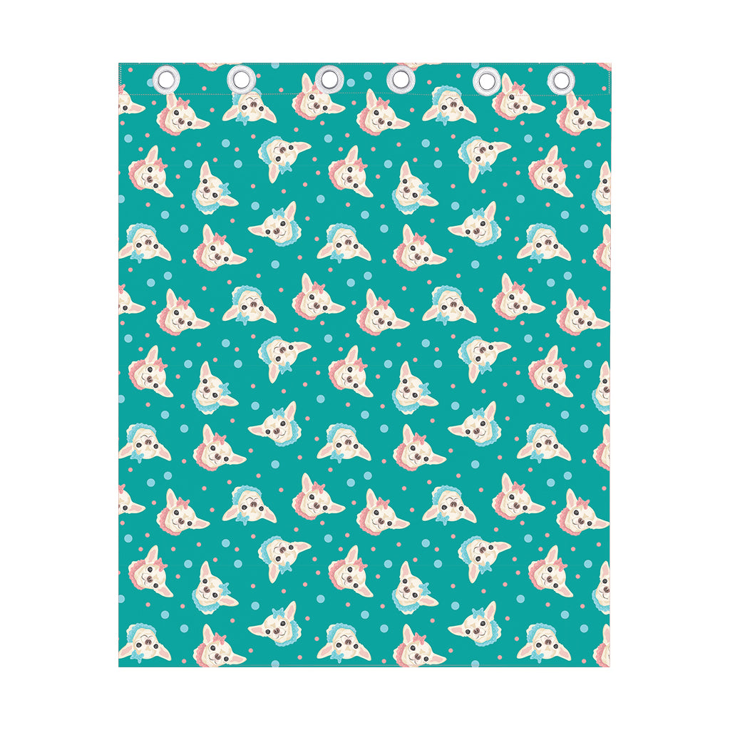 Chihuahua Puppy Pattern Print Curtain