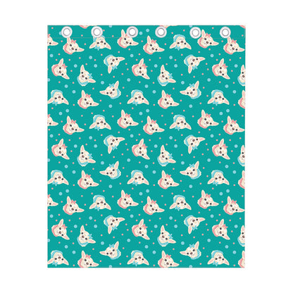 Chihuahua Puppy Pattern Print Curtain