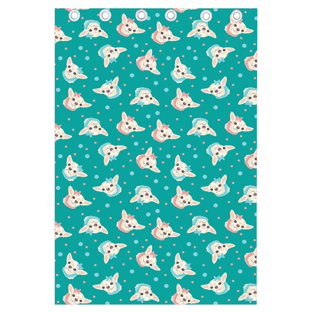 Chihuahua Puppy Pattern Print Curtain