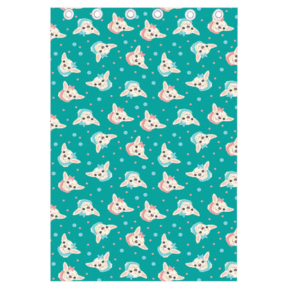 Chihuahua Puppy Pattern Print Curtain