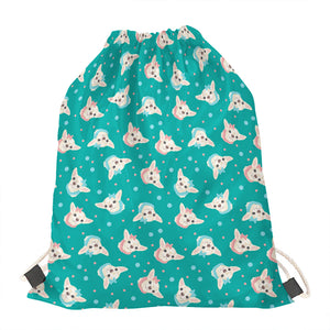 Chihuahua Puppy Pattern Print Drawstring Bag