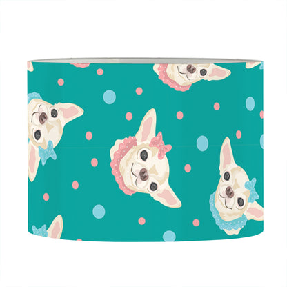 Chihuahua Puppy Pattern Print Drum Lamp Shade