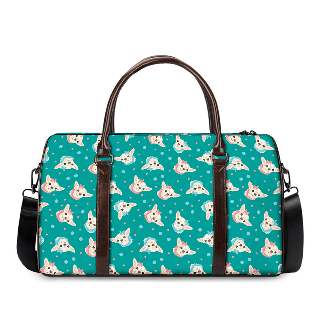 Chihuahua Puppy Pattern Print Duffle Bag