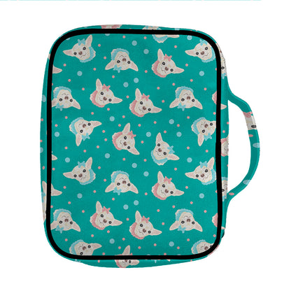Chihuahua Puppy Pattern Print Front Pocket Bible Bag