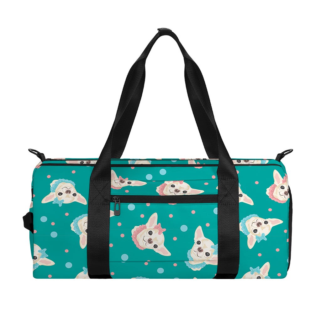 Chihuahua Puppy Pattern Print Gym Bag