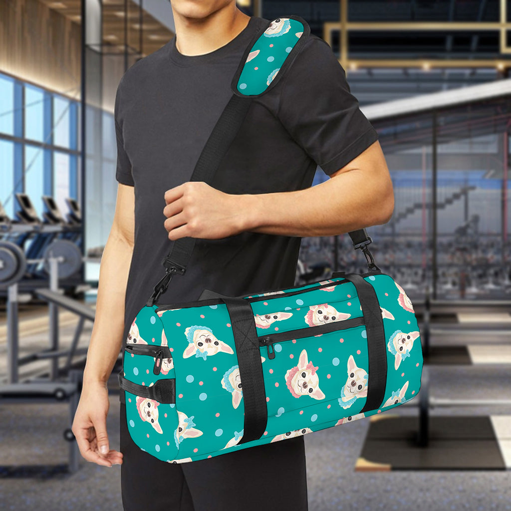 Chihuahua Puppy Pattern Print Gym Bag