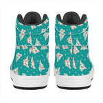 Chihuahua Puppy Pattern Print High Top Leather Sneakers