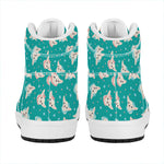 Chihuahua Puppy Pattern Print High Top Leather Sneakers