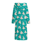 Chihuahua Puppy Pattern Print Hooded Bathrobe