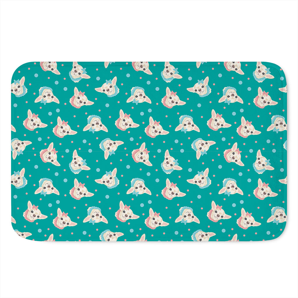 Chihuahua Puppy Pattern Print Indoor Door Mat