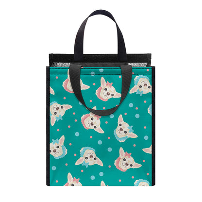 Chihuahua Puppy Pattern Print Insulated Lunch Tote