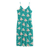 Chihuahua Puppy Pattern Print Jersey Midi Cami Dress