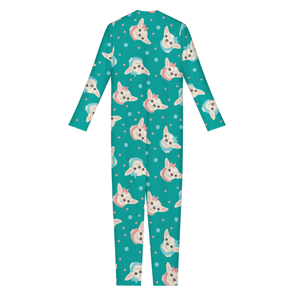 Chihuahua Puppy Pattern Print Jumpsuit