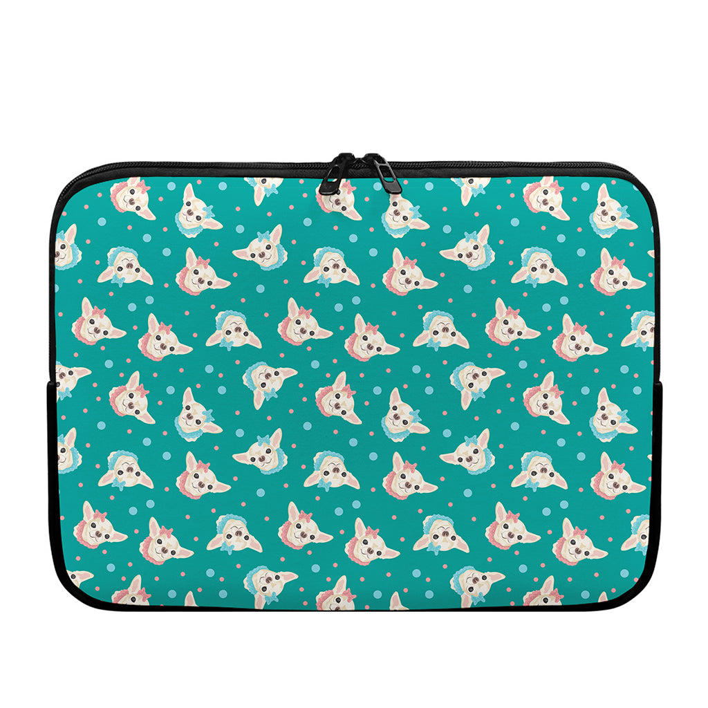 Chihuahua Puppy Pattern Print Laptop Sleeve